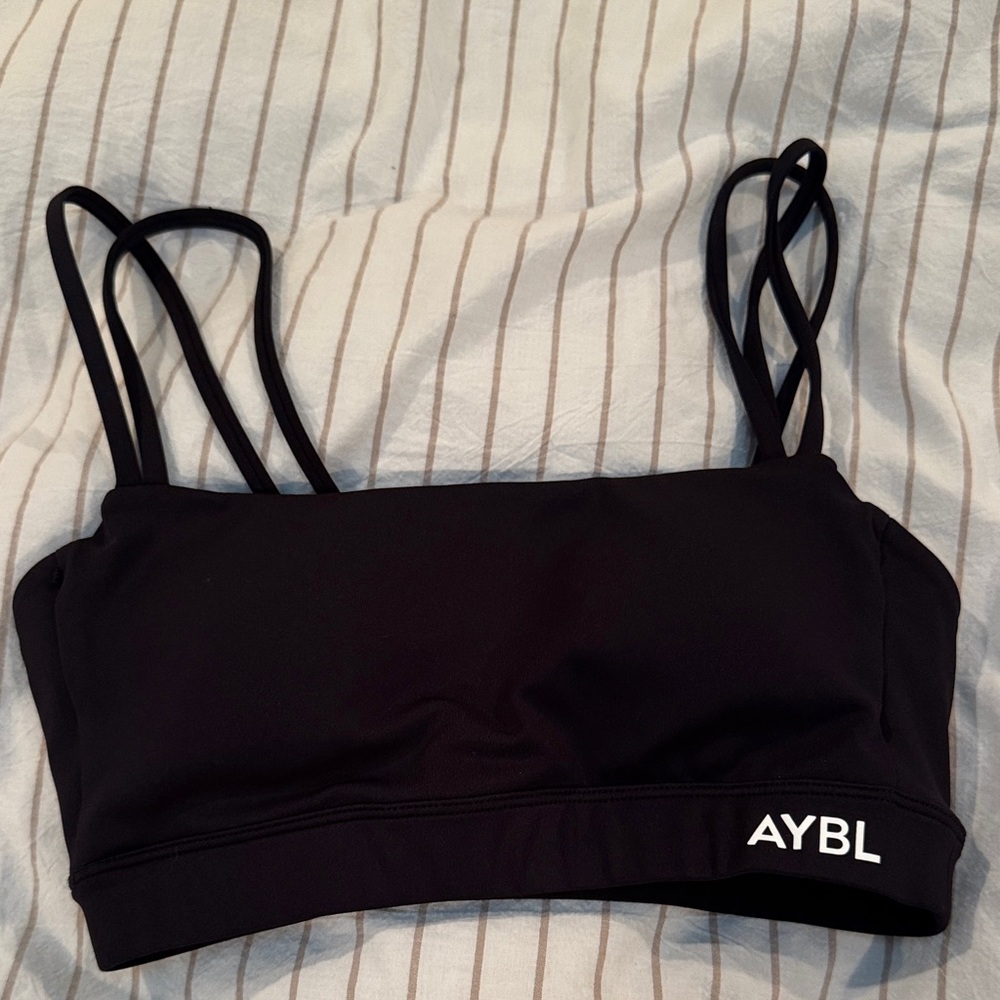 AYBL Black Double Strap Sports Bra